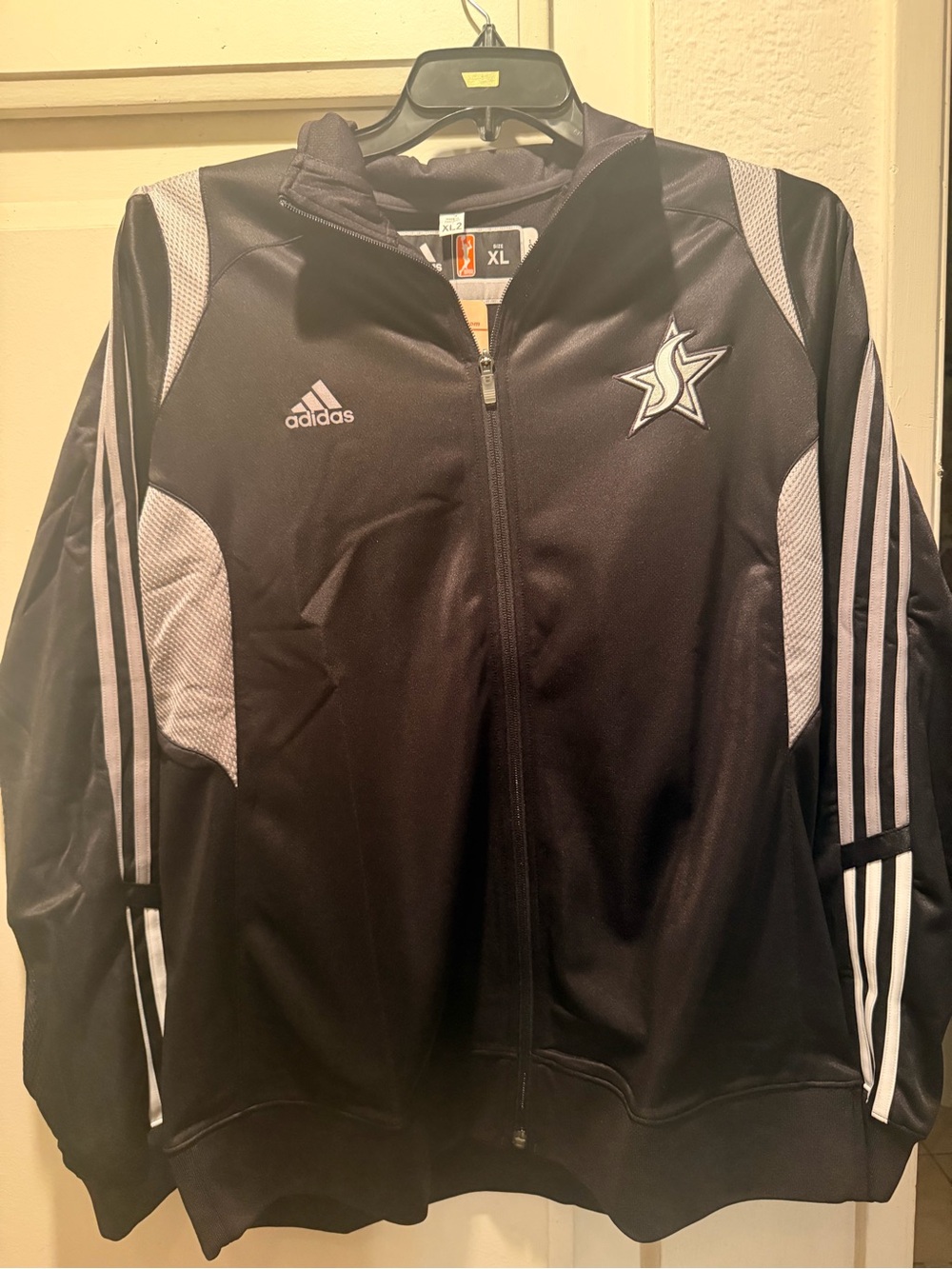 Adidas Black & Gray Full-Zip Team Jacket - XL